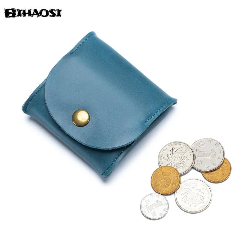 Leather Coin Bag Cowhide Mini Headset Bag Ins Leather Small Purse Small Storage Bag Zero Wallet Wholesale Coin Purses