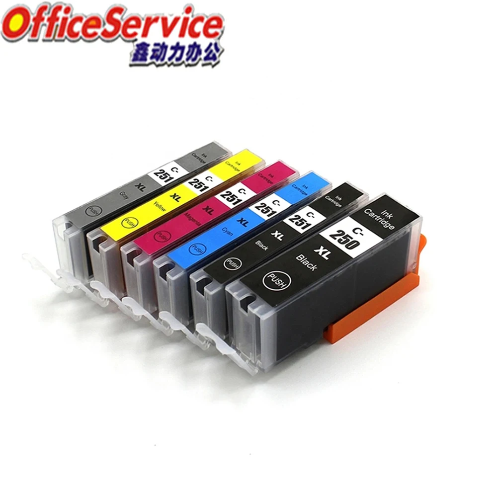 PGI-250 CLI-251 PGI250 CLI251 250XL 251XL Compatible ink Cartridge For Canon PIXMA MG6320 MG7120 IP8720 MG7520 MG5420 printer
