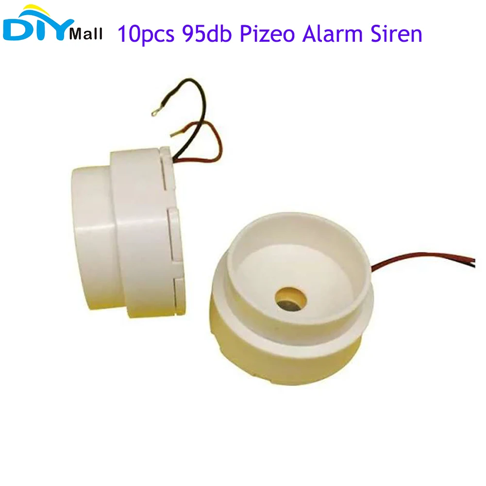 10PCS 12V White Piezo Alarm Siren 95DB 3017 30*17 Diameter Insurance Safes Anti-theft High-Decibel Buzzer