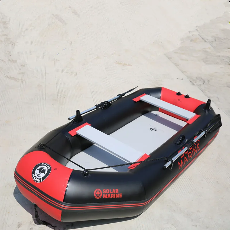 PVC Wear-Resistant Inflatable Fishing Boat, Rowing Kayak Canoe Dinghy Hovercraft, Outdoor Drifting Surfing, 3 Person, 260 cm