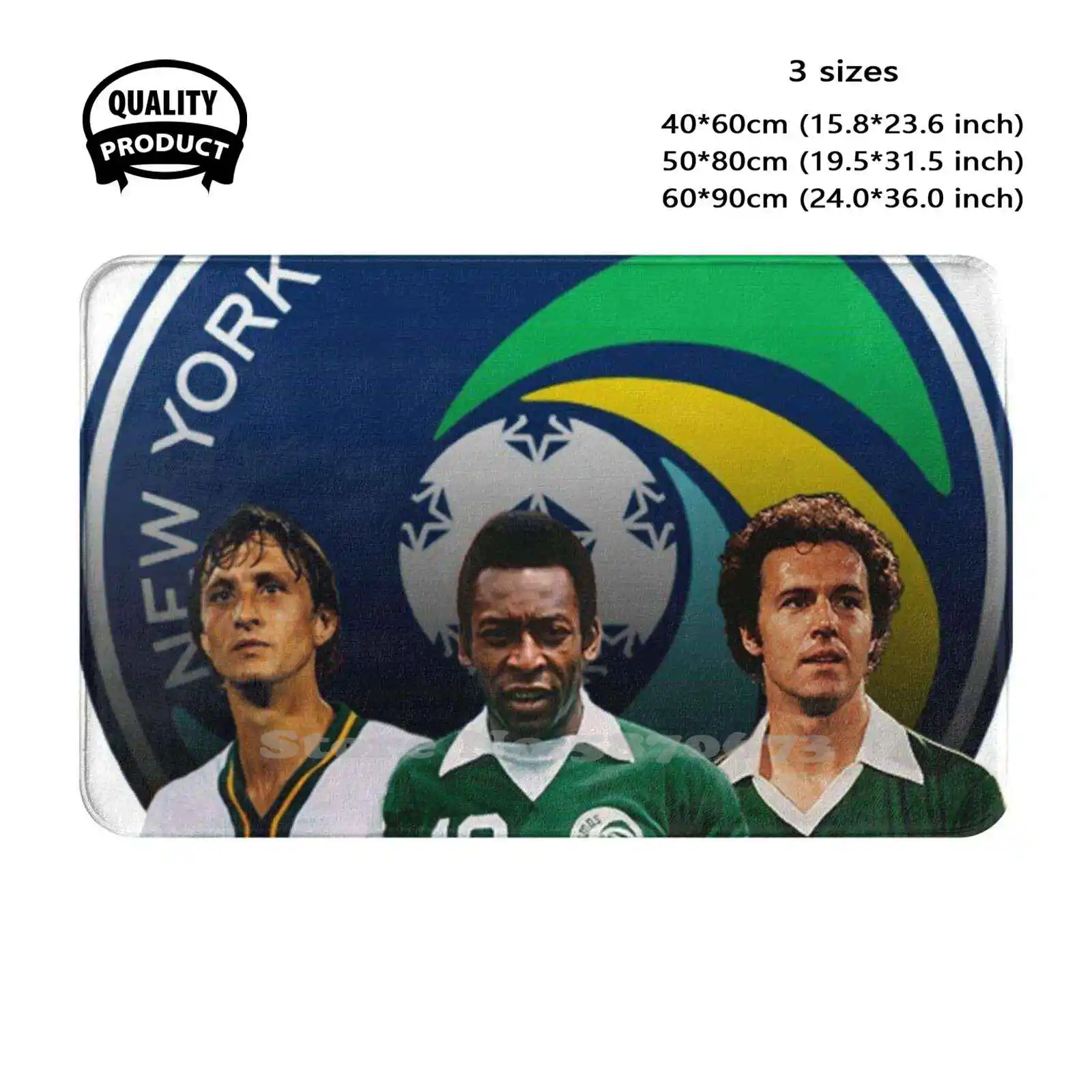 The Legendary New York Cosmos Football Soft Cushion Home Carpet Door Mat Car Rug New York Ny Cosmos Pelé Cruijff Cruyff