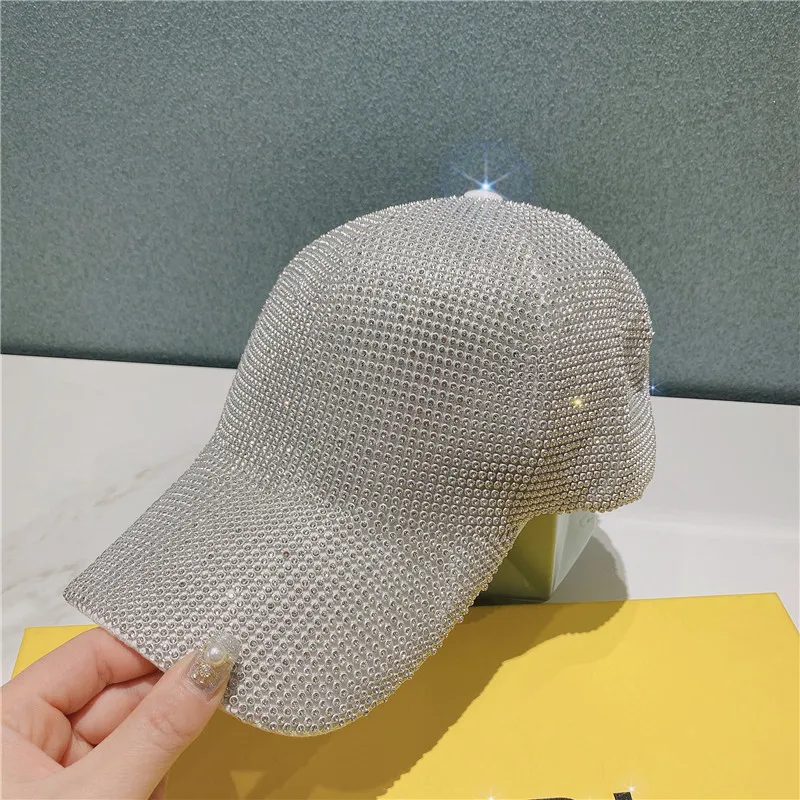 USPOP Women Baseball Cap  New Luxury Full Rhinestone Baseball caps Summer Sun Visor Fashion Sun Hats  Shade