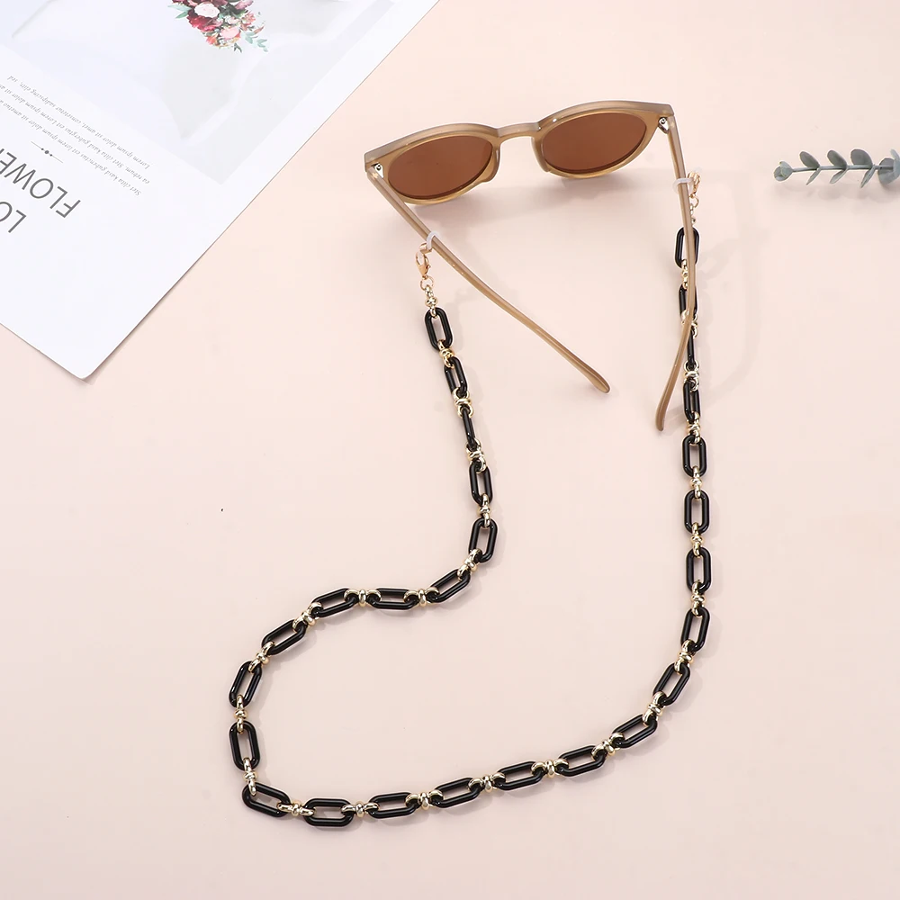 Multicolor Acrylic Sunglasses Lanyard Necklace Women Trendy Candy Color Glasses Chain Eyewear Hanging Rope Fashion Accessories