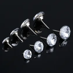 10Pcs 14/18/20/22mm Decorative Nails Diamond Crystal Upholstery Nails Button Tacks Studs Pins Wall Sewing Furniture Decoration