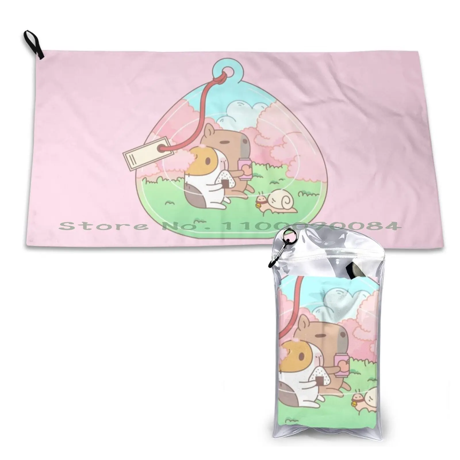 Bubu The Guinea Pig , Cherry Blossom Terrarium Quick Dry Towel Gym Sports Bath Portable Bubu The Guinea Pig Cherry Blossom