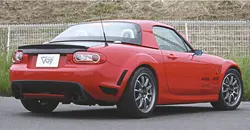 For Mazda MX5 NC NCEC Roadster Miata GVN Style Fiberglass Rear Diffuser With Centre Flap 3pcs FRP Fiber Glass Bumper Splitter