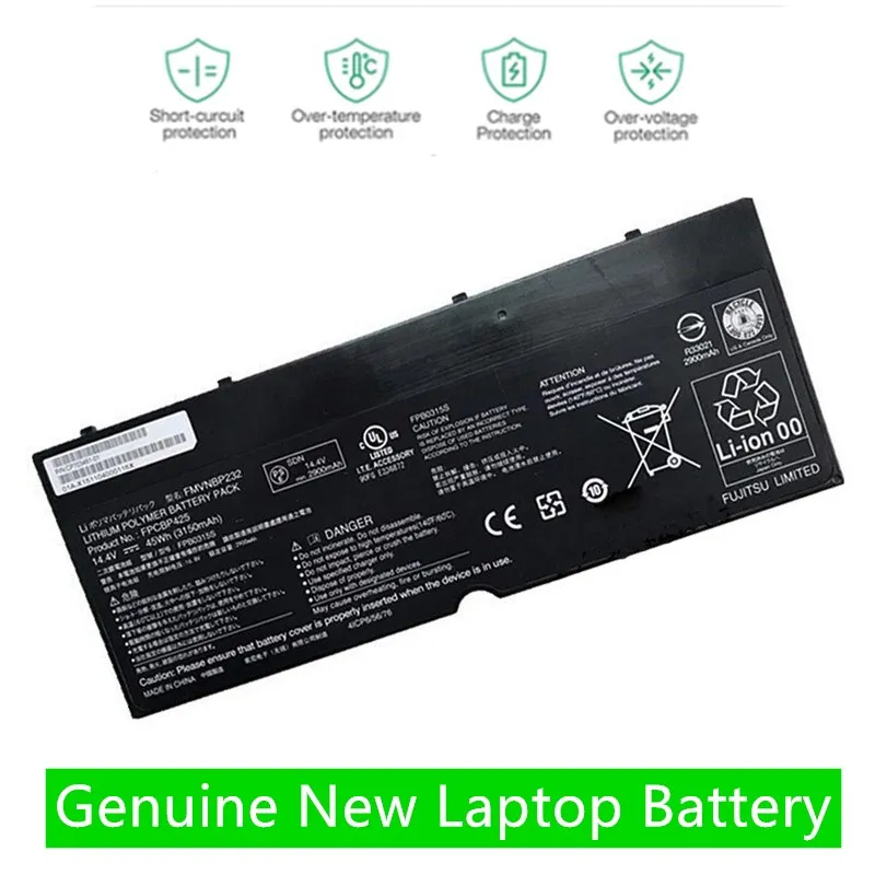 

ONEVAN New 14.4V 45Wh 3150mAh FPCBP425 Laptop Battery for FUJITSU Lifebook U745 T935 T904U FMVNBP232 FPCBP425