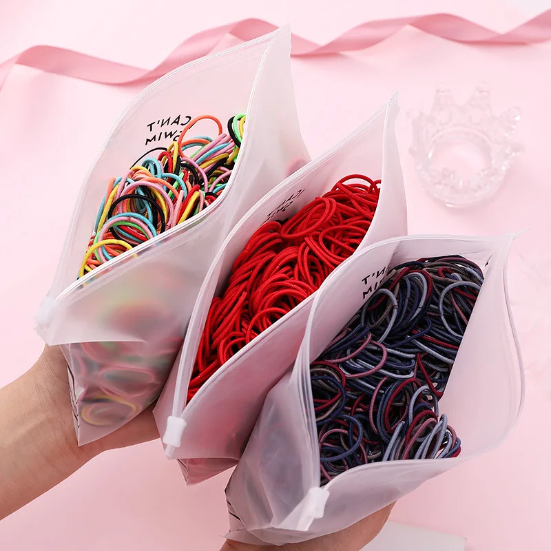 

100Pcs/Set New Girls Cute Colorful Nylon Basic Elastic Hair Bands Kids Rubber Bands Headband Scrunchie Fashion Hair Accessories