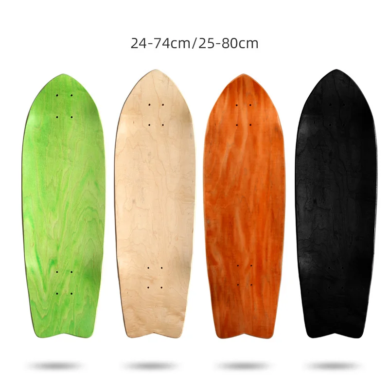 1 Piece Skateboard Deck Surf Skateboard Outdoor Skate Board Land  7 Layer Wood 25x80 24x74cm 31.5/29 Design  Accessories