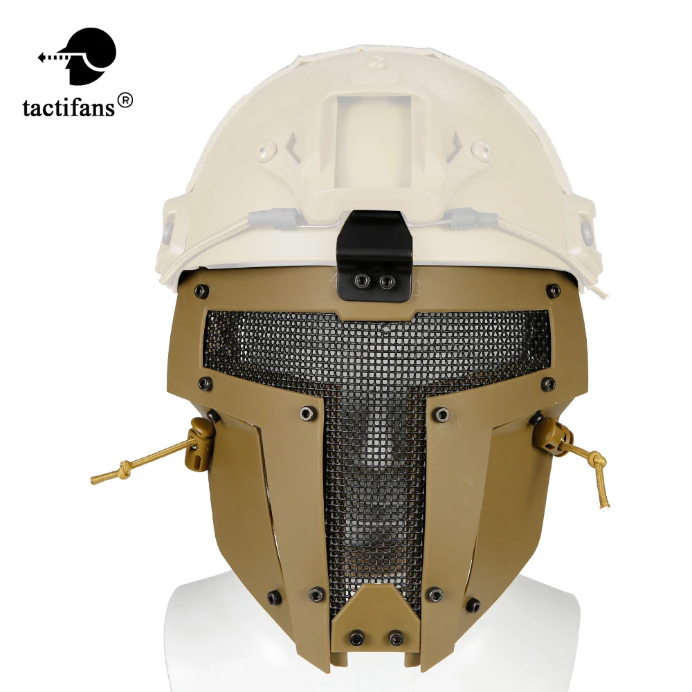 

Tactical Iron Warrior Mask Full Face Steel Mesh TPE Impact Resistant Protect Breathable QR Lightweight Mask Hunting Accessories