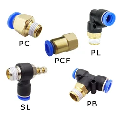Manguera de aire de liberación rápida, conector neumático de latón de 1/4 piezas, de alta calidad, 1 M5