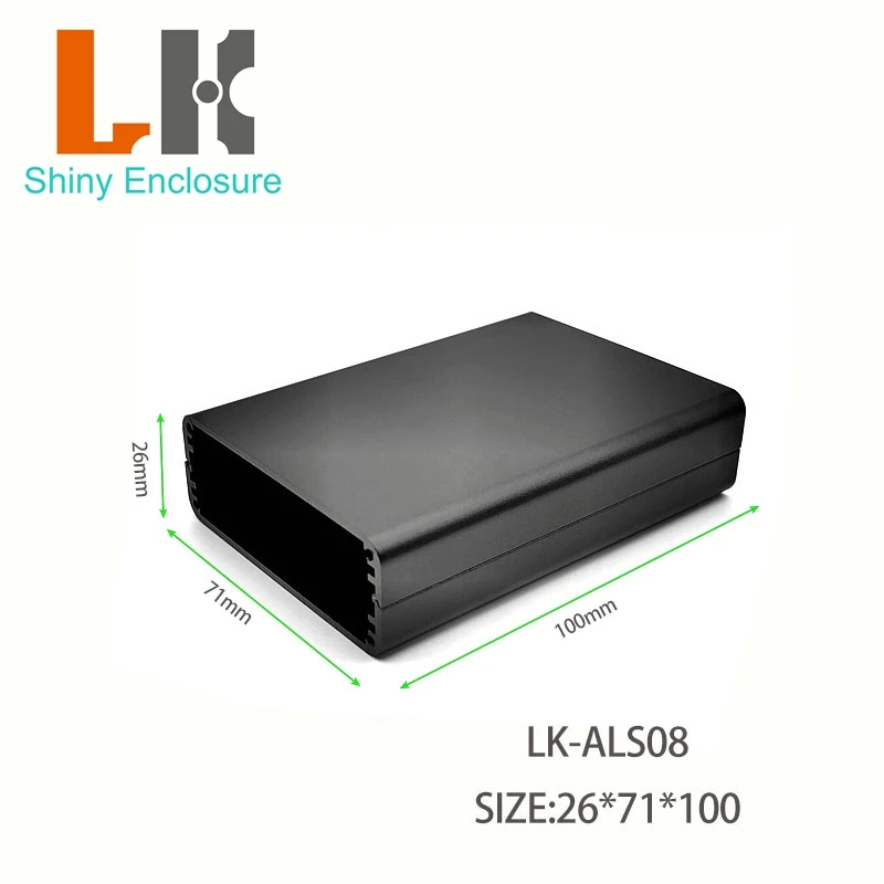 Free Ship 1pcs 26x71x100mm Split Aluminum Enclosures GPS Tracker Instrument Case Electronics Pcb Box Aluminum Junction Housing