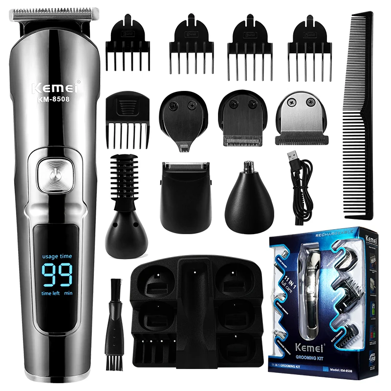 

Barber Hair Clipper Professional 6 in 1 Hair Trimmer For Men Beard Electric Cutter Hair Cutting Machine Haircut Cordless Corded