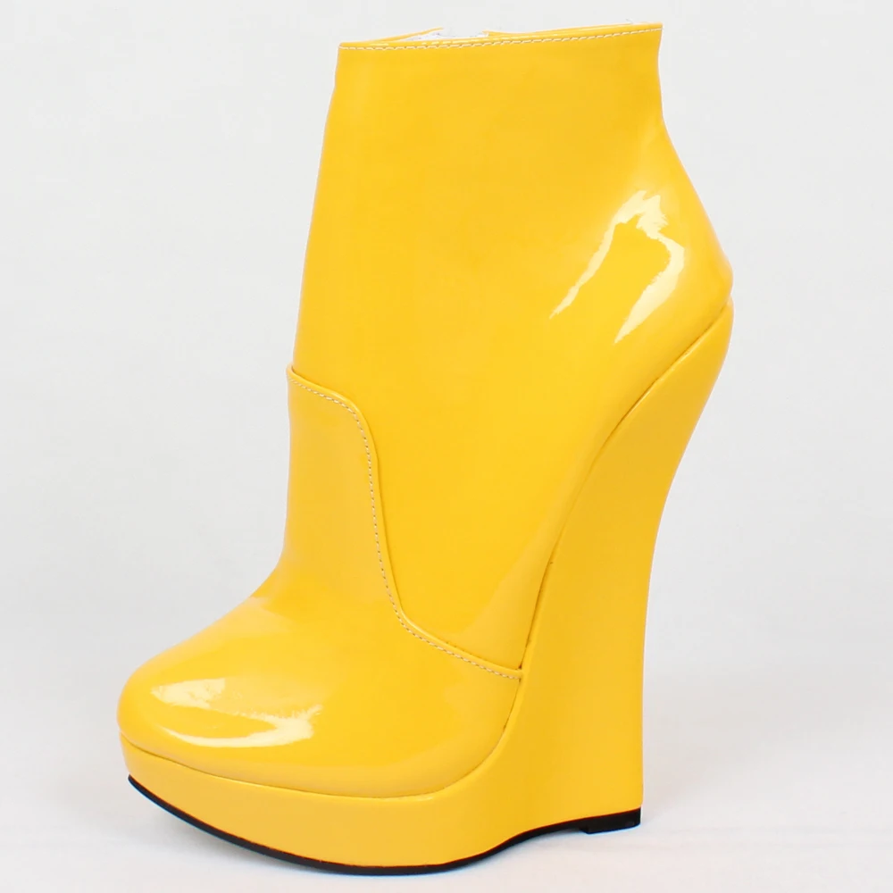 jialuowei Fetish Stallion Horse Hoof Sole Ankle Boots With Zip BDSM Platform Runway Rock Star Night Club Goth Punk Hi Heel Boot