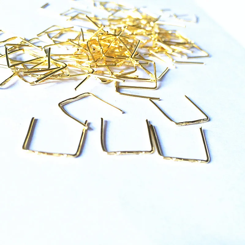 300pcs/lot 12mm Gold Hooks For Bead Curtain Accessories Lighting & Curtain Metal Connectors For Chandelier Pendant