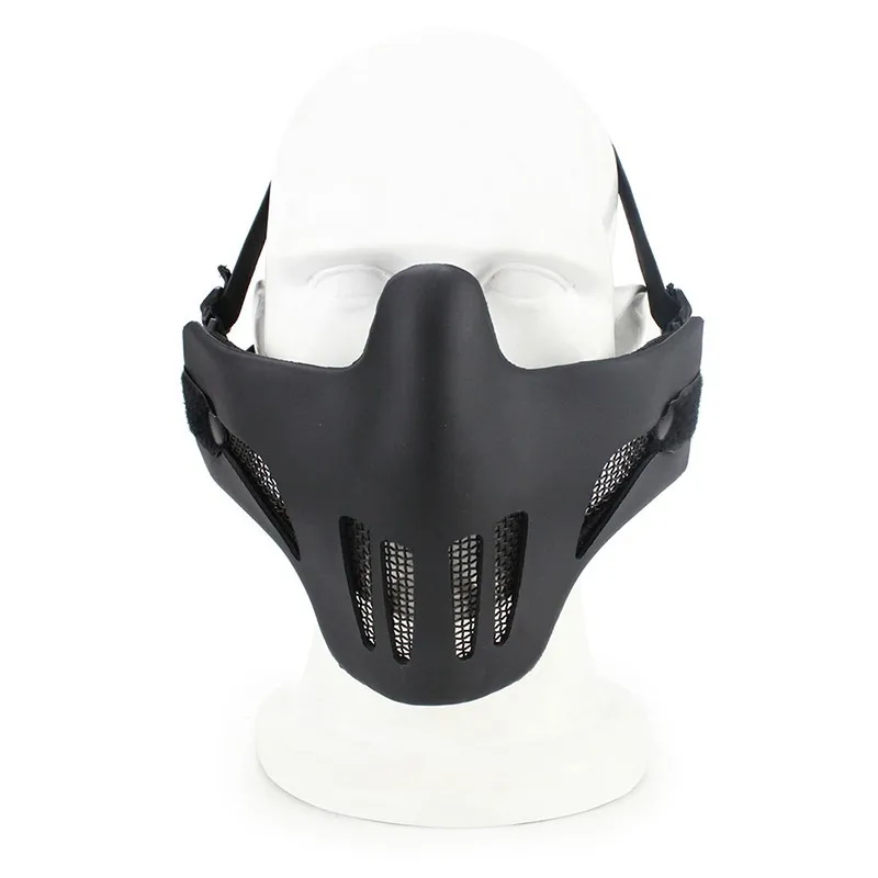 Tactical Hunting Accessories Military Half Mesh Mask Strike Metal Protective Shooting Army Airsoft Paintball Lower Face Masks