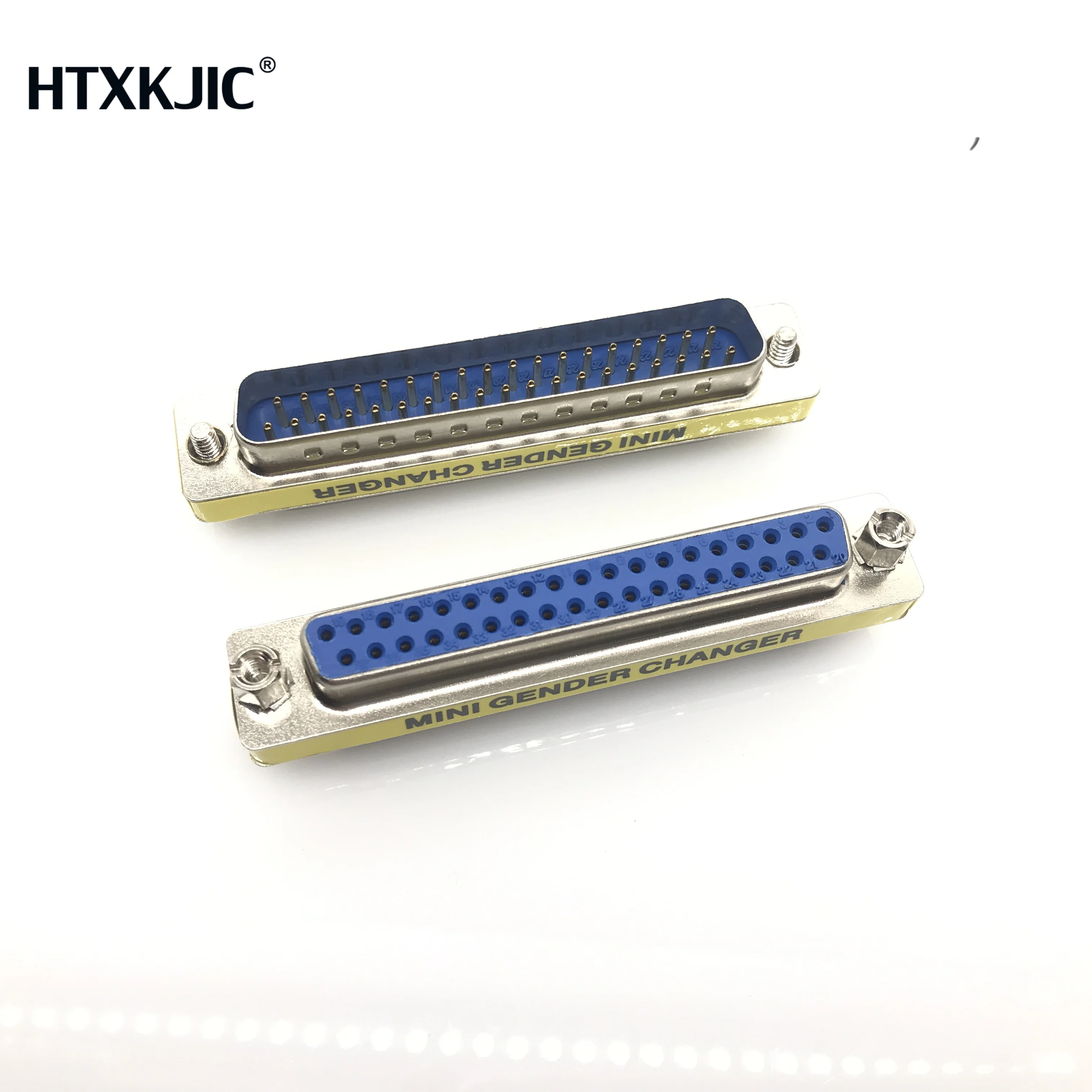 Conector de porta serial d-sub com, conector de 37 pinos macho para fêmea, 1 peça, 37 pinos, 37 p, mini adaptador de modificador de gênero