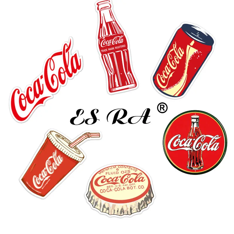 4/6 Pcs Lugguage Stickers Logo Decal Skateboard Pegatinas Cola Waterproof PVC for Laptop Fridge Pitcher Guitar