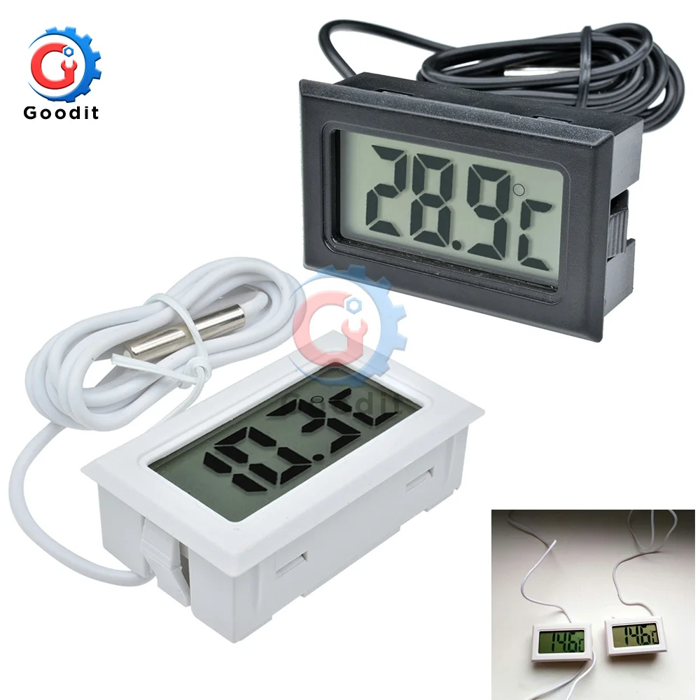 1pcs Mini LCD Digital Thermometer Sensor for Freezer Temperature Meter -50~110 degree Refrigerator Fridge Thermometer Gauge