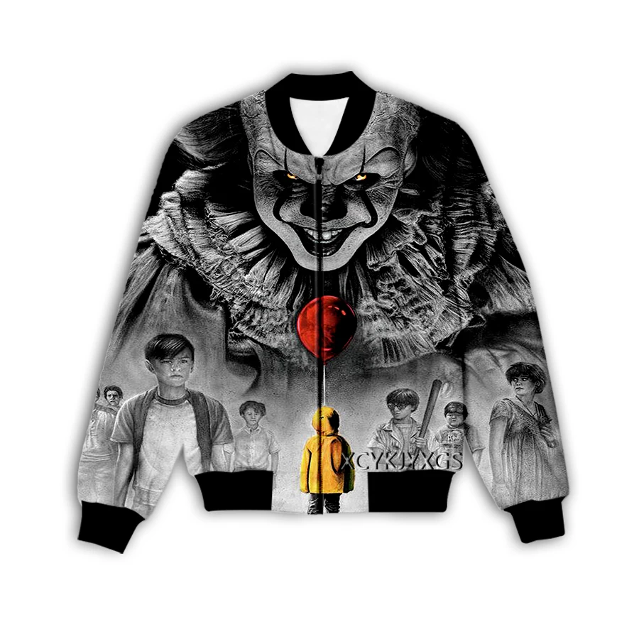 Phechion New Fashion Men/Women's Pennywise Art 3D Printed Jacket Fashion Streetwear Men Loose Sporting Jacket & Coat M91