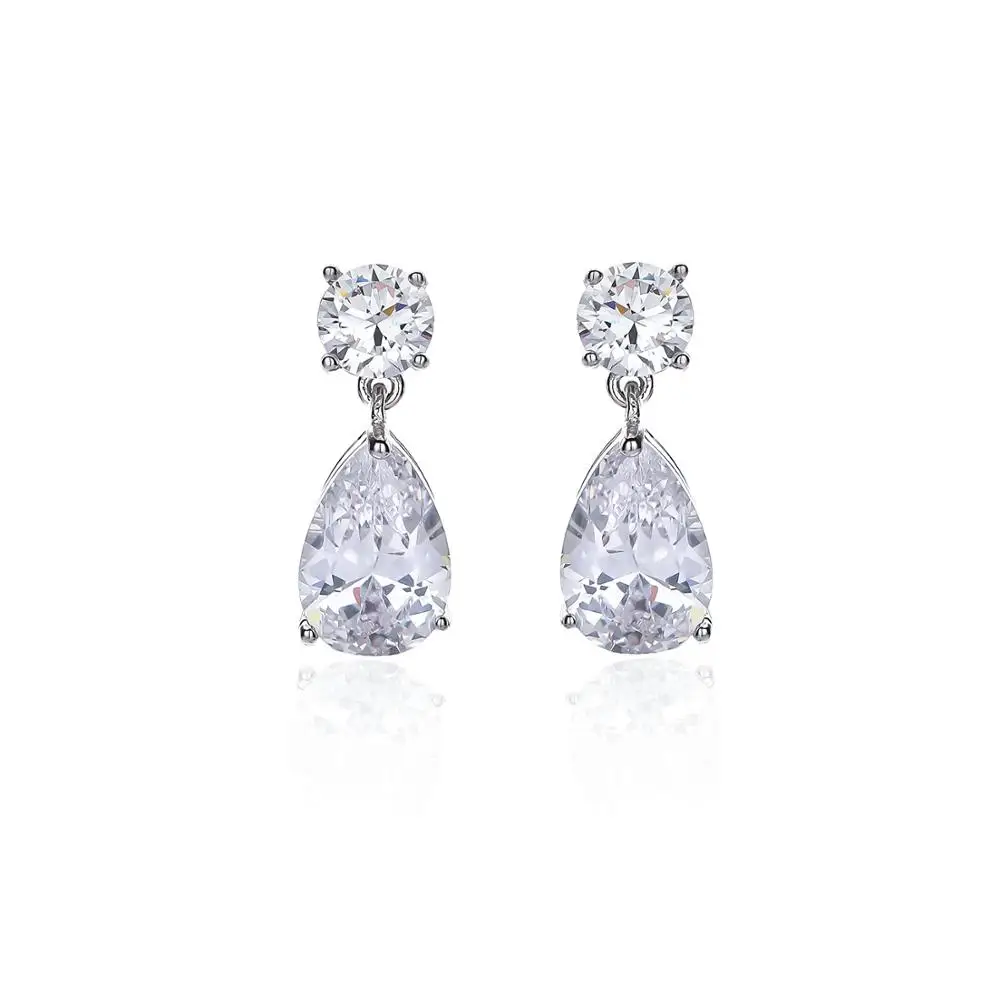 Classic Cubic Zircon Drop Earrings for Wedding, Crystals Dangle Earring for Bride, Women Girl Gift CE10020