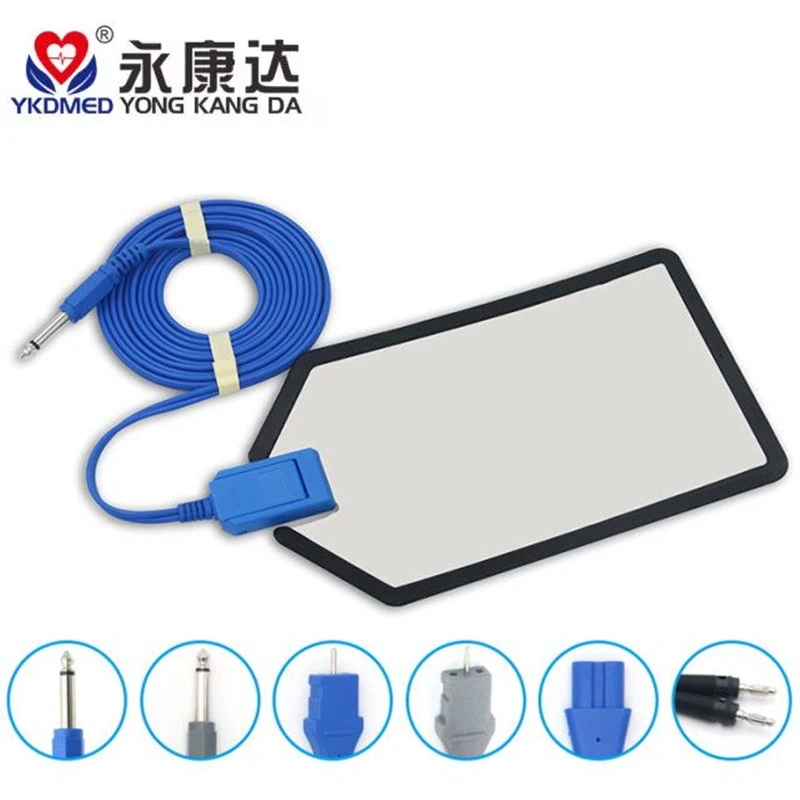 Reusable Stainless Steel Negative Plate And Extension Cable 6.3MM