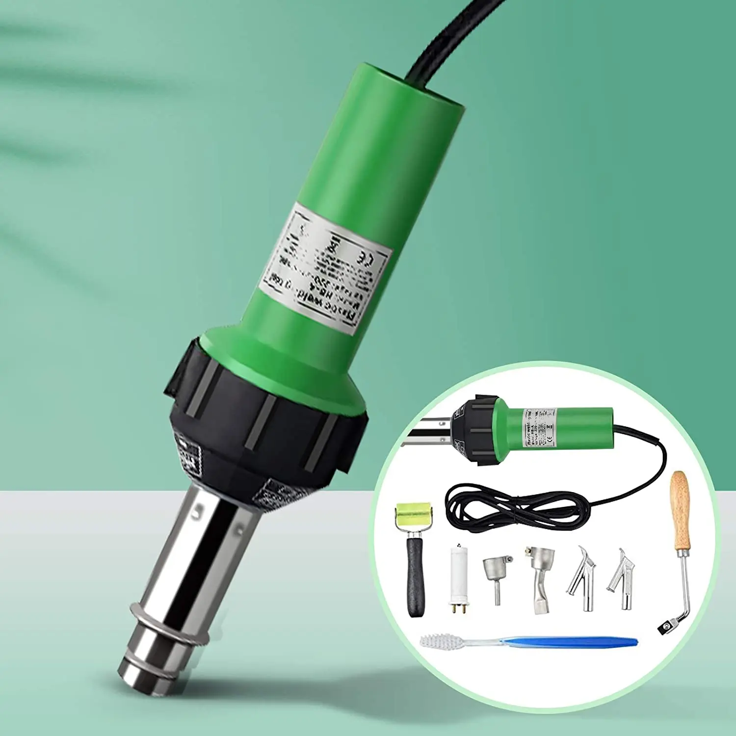 Pistola de Solda Plástica Portátil Automática Tocha de ar Quente Soldador Térmico para Pvc Vinyl Floor pp pe Plastic Repair 1600w
