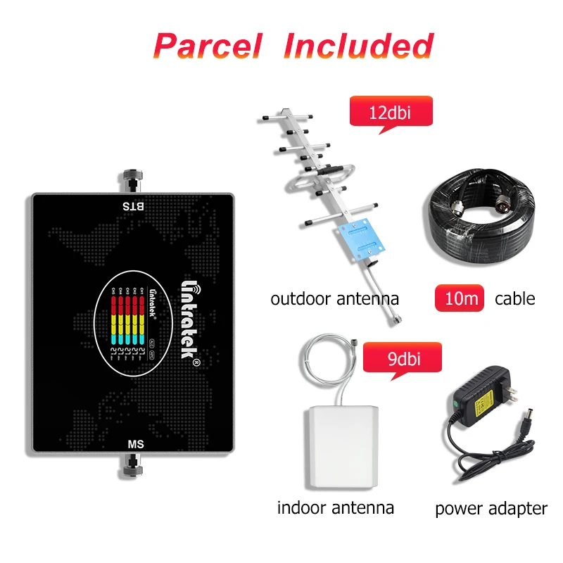 Imagem -06 - Band Amplificador Celular Impulsionador de Sinal Kit de Antena Repetidora 2g 3g Célula 4g B12 B13 700 850 1700 1900 b5 b4 b2 Lintratek5