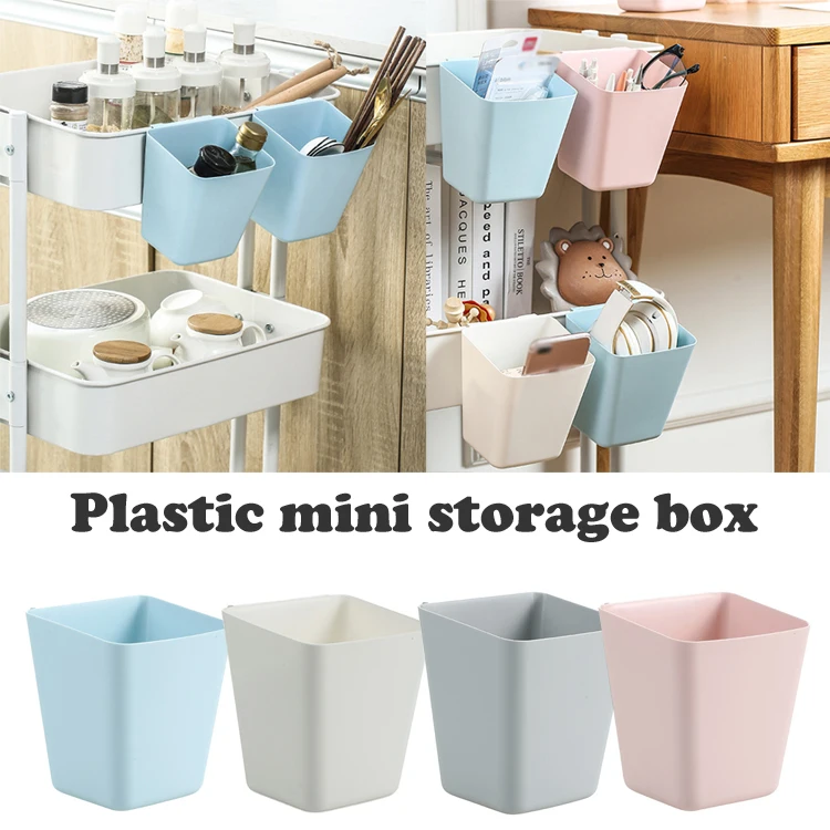 Plastic Mini Hanging Basket Organizer Container Small Shelf Sorting For Kitchen Bathroom Toothbrush Storage Bucket Organizador