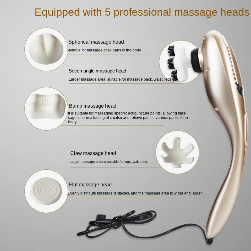 Massage hammer rechargeable dolphin multifunctional massage stick handheld cervical massager electric beat massage hammer