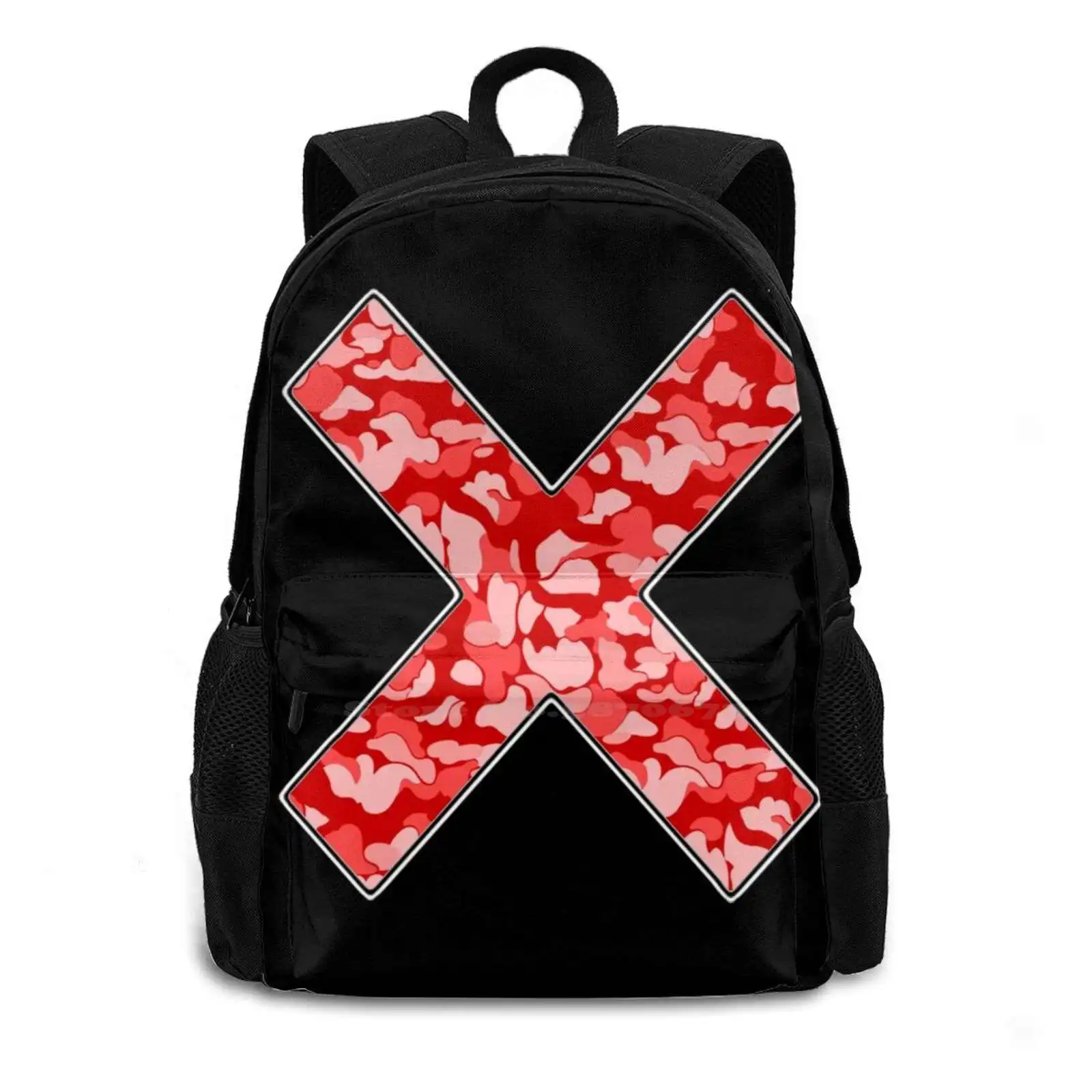 Yung X 3d Print Design Backpack Casual Bag Alphabet Letter Camo Hypebeast Travis La Flame Shape Symbol