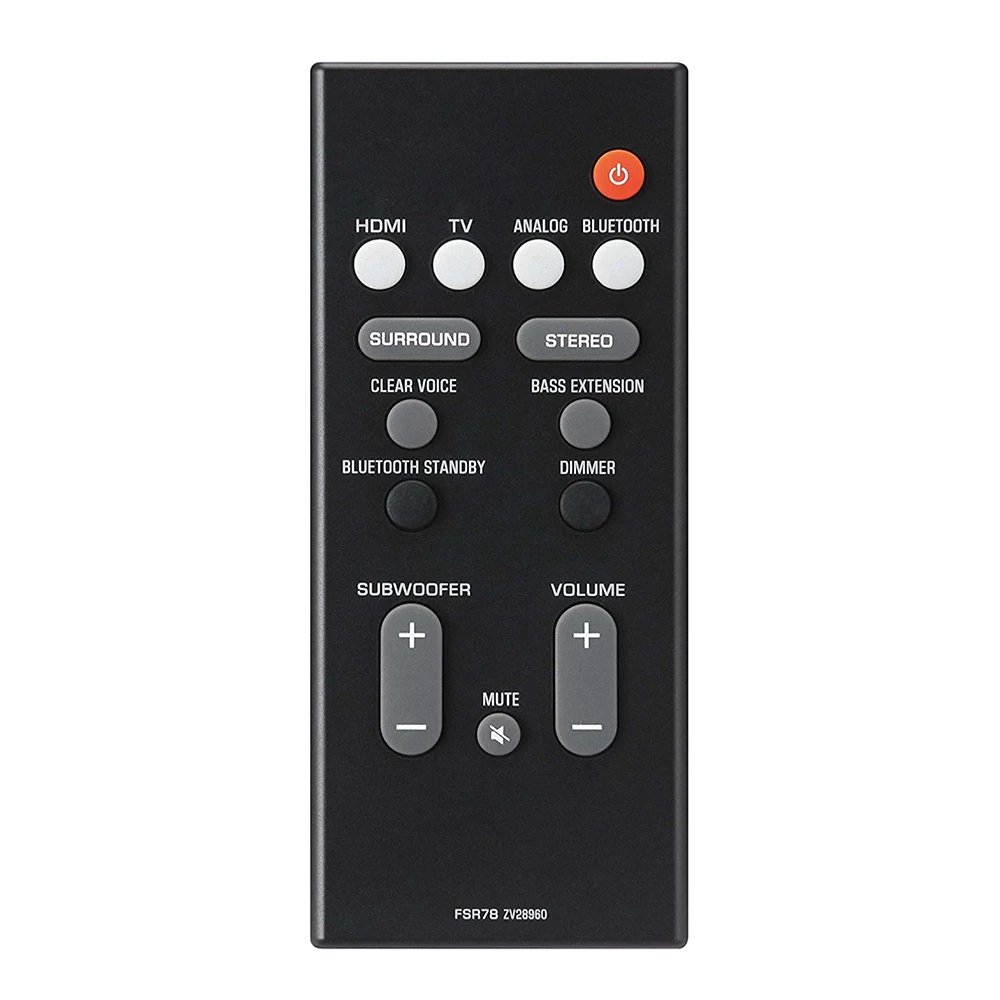 

FSR78 ZV28960 Remote Control For Yamaha YAS-106 YAS-207 ATS-1060 YAS-107 ATS-1070 High fidelity bluetooth soundbar system