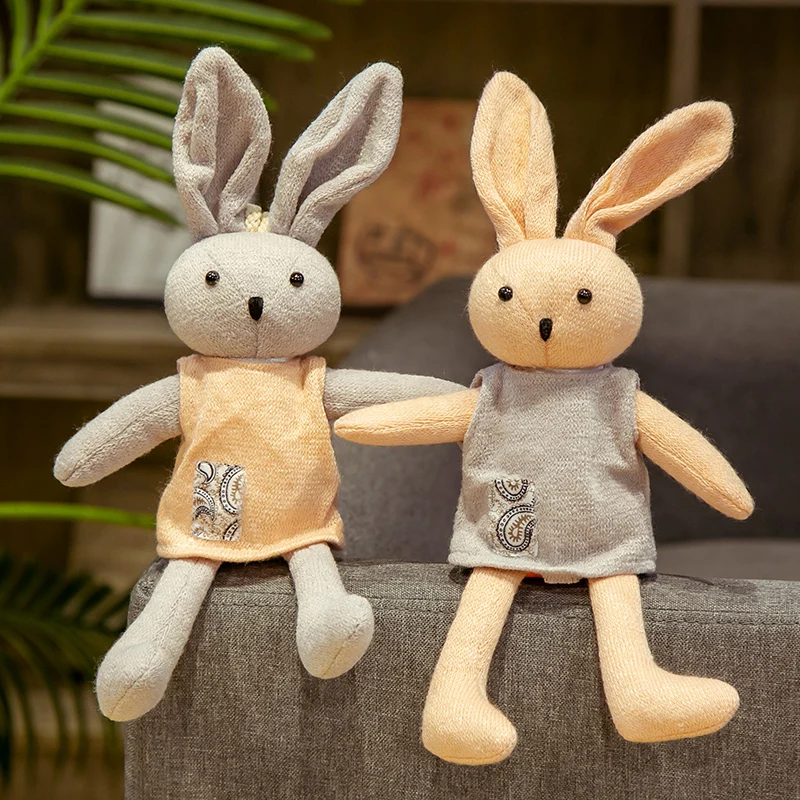 

Cute Cartoon Long Ears Rabbit Doll Soft Plush Toys For Kids knitting Bunny Sleeping Mate Stuffed Plush Animal Baby Toys For Girl