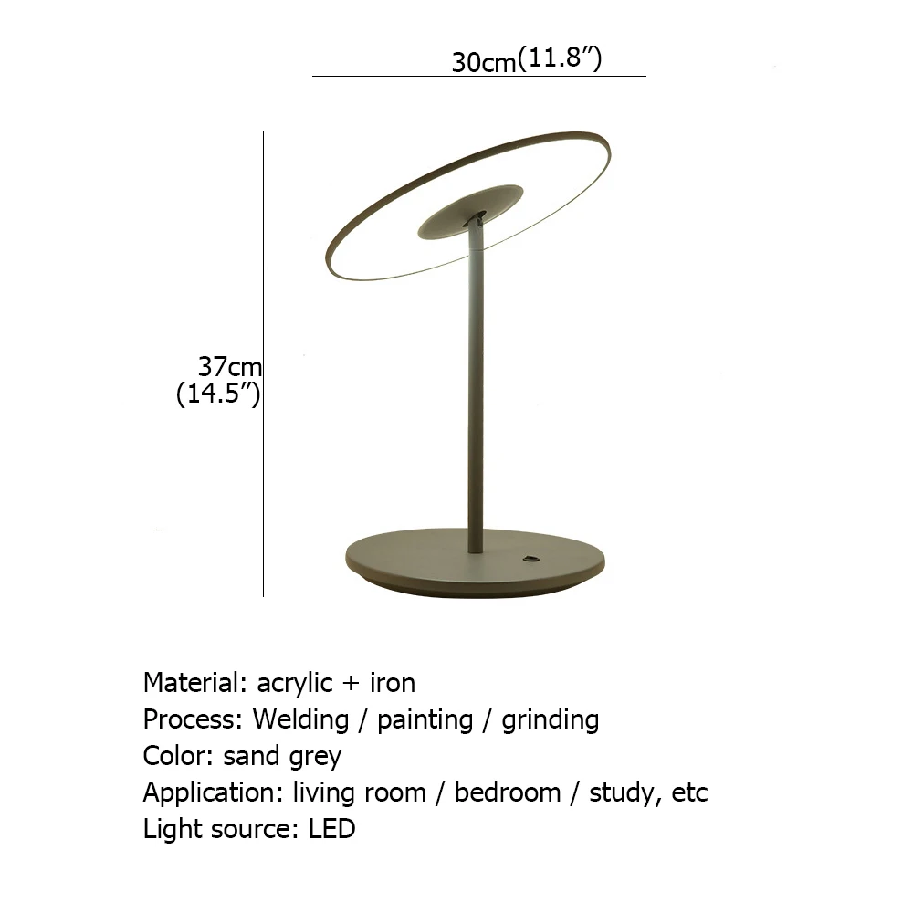 OURFENG Nordic Modern Table Lamp Simple Creative Design UFO Bedside Desk Light Home LED Decorative For Dining Living Room Office