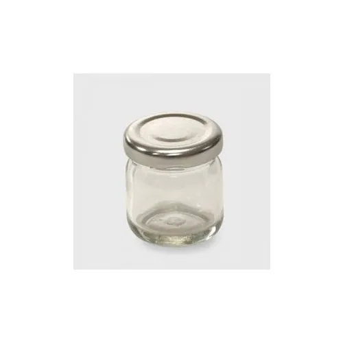 Pasabahce Allev 40 cc Silver Cap Mini Glass Jar (25 Pcs)