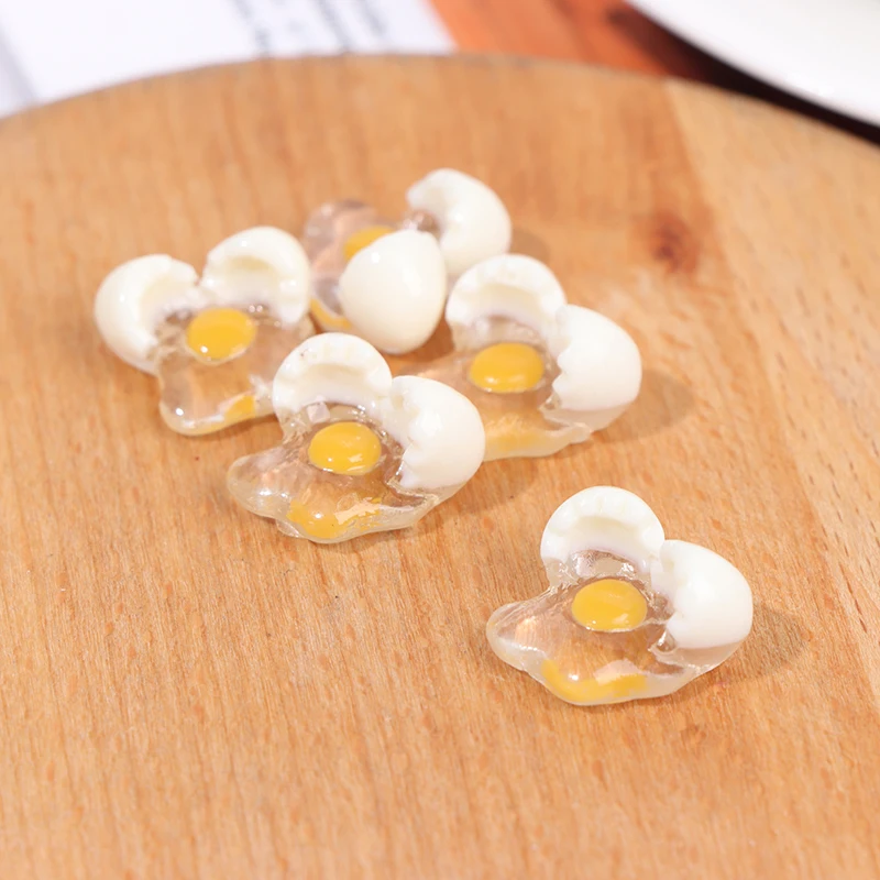 5pcs 1:12 Dollhouse Miniature Mini Broken Egg Model DIY Kitchen Pretend Toy Doll House Accessories