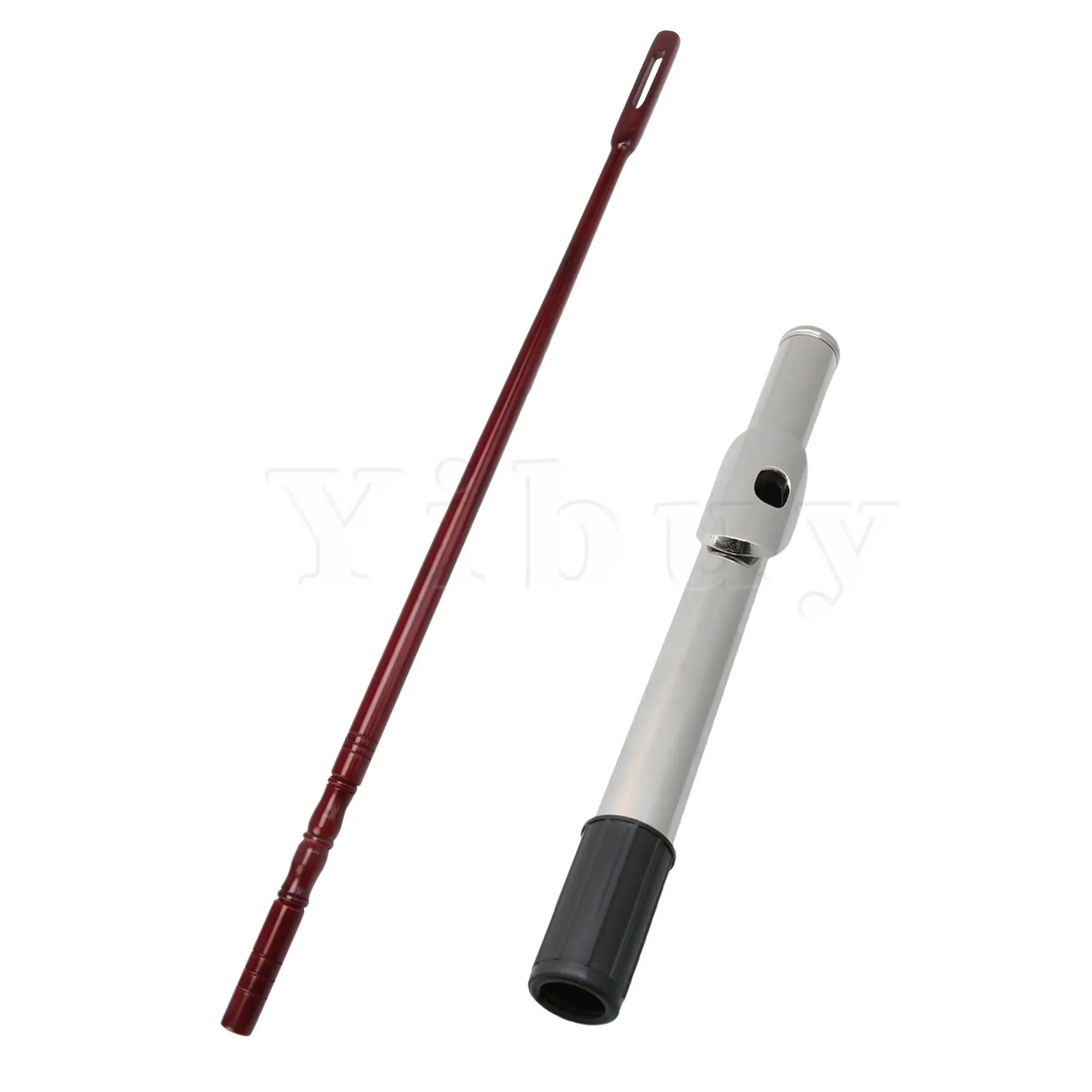 

Silver Flute Mouthpiece Replacement Part & Wood Flute Stick for Woodwind