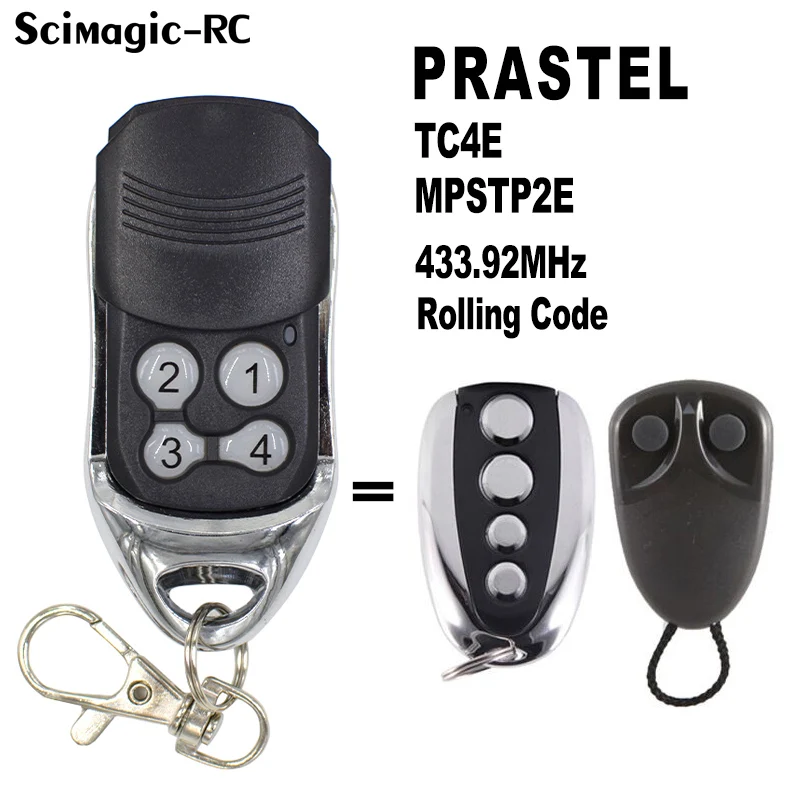 

For PRASTEL TC4E MPSTP2E Gate Door Remote Control 433.92MHz Rolling Code Garage Opener