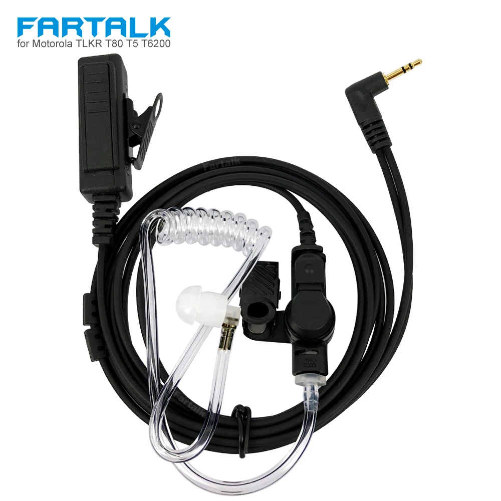 

Headset Acoustic Tube Earpiece Mic for Motorola TLKR T80 T60 T5 T7 T5410 T5428 T6200 FR50 XTR446 Walkie Talkie Two Way Radio