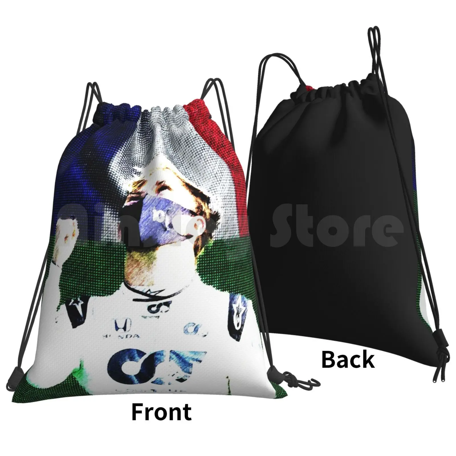 Pierre Gasly-First Backpack Drawstring Bag Riding Climbing Gym Bag Pierre Gasly Gasly Pierre Driver Driver Pilot Piloto Toro