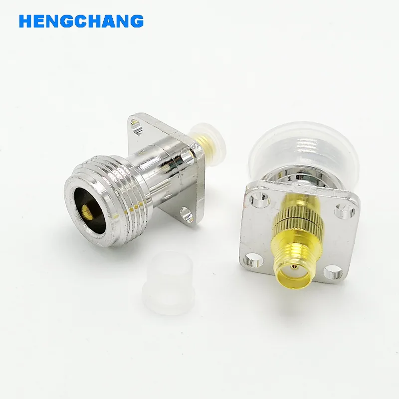 Коаксиальный переходник N type-SMA Female RF с фланцевым креплением 17,5 мм, 5 шт.