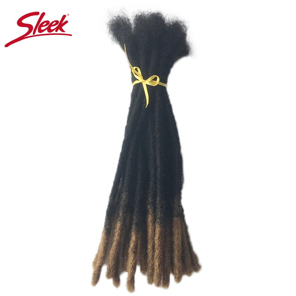 Slanke Dreadlock Haarstijlen Ombre Kleur 27 Verlenging Vlechten Remy Mongoolse Human Hair Extensions 12-20 Inch 20 Strengen Gehaakt