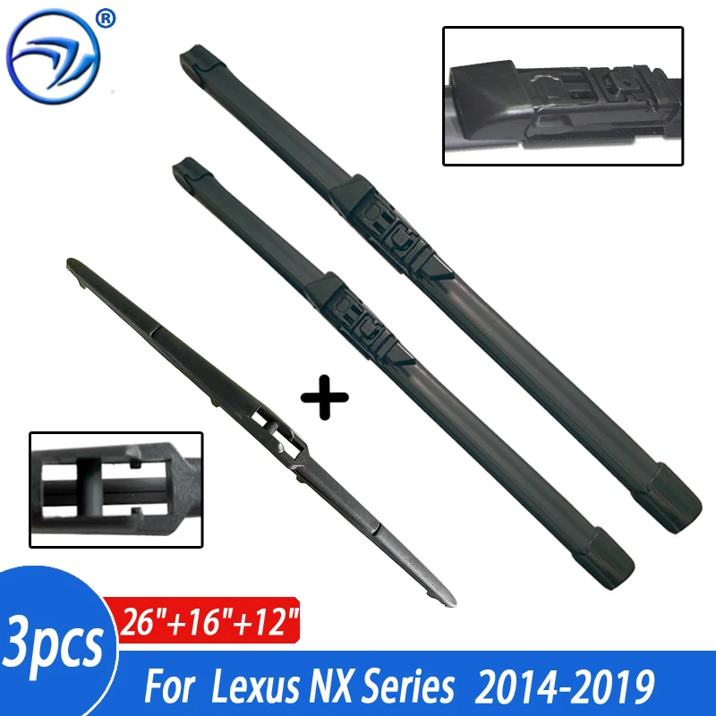 Wiper Front Rear Wiper Blades Set For Lexus NX Series NX200 NX200t NX300h 2014 2015 2016 2017 2018 2019 26