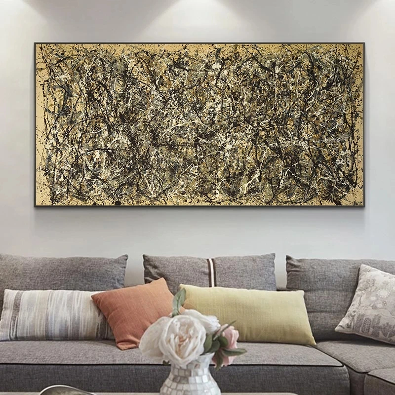 

Jackson Pollock Famous Abstract Art Paintings Autumn Canvas Painting Posters and Prints Wall Pictures for Living Room Decoration