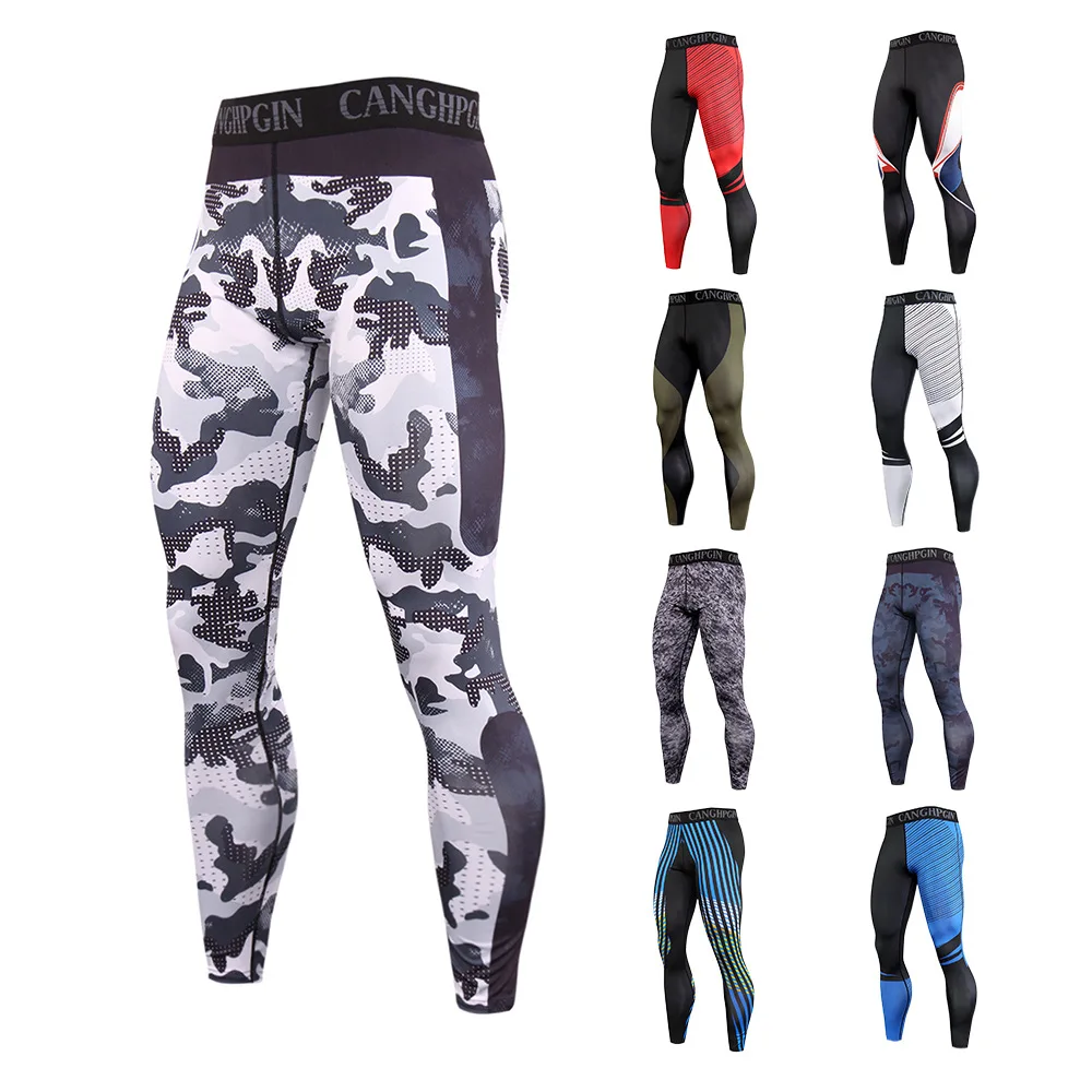 Men Gym Compression Pants Sport Leggings Training Running Tights Workout Fitness Sweatpants Quick Dry Fit Jogging Tight Trousers