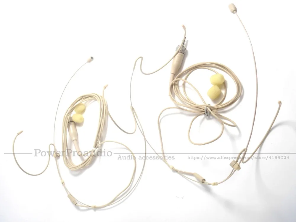 Hiqh qualidade 5 pçs headworn condensador fone de ouvido microfone para sennheiser sem fio corpo-pack transmissor 3.5mm parafuso bloqueio plug