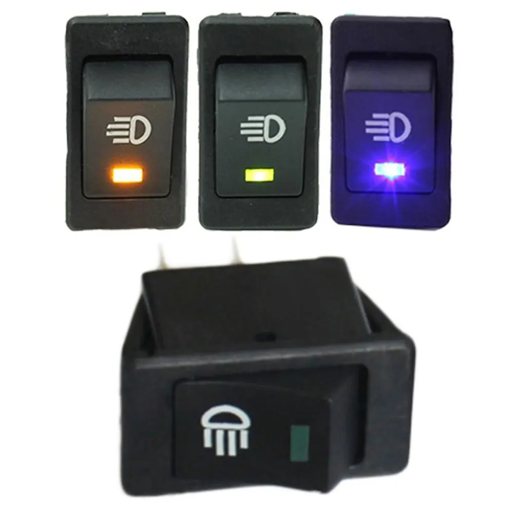 Car Auto Fog Light Rocker Toggle Switch 12V 35A Boat Shape LED Dashboard Switches Button Automobile Interior Parts