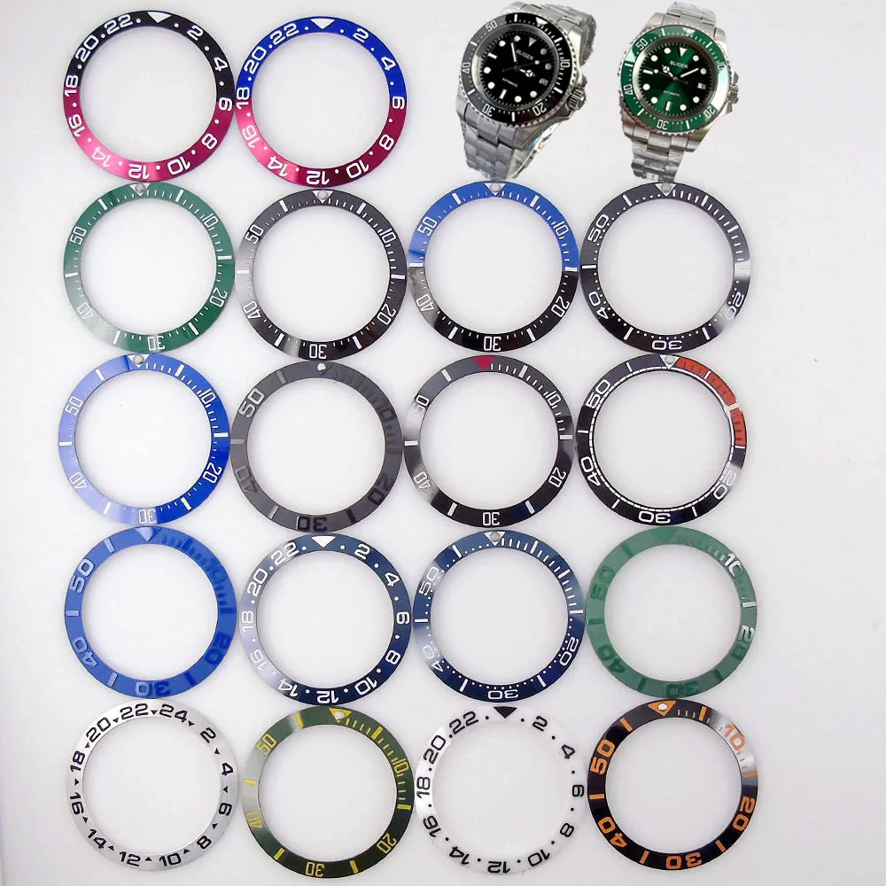 

39.8mm Slop Bezel Insert Wristwatch Accessories Fit 43mm Bliger Men Watch High Quality Parts