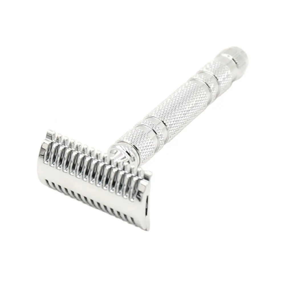 Yaqi Chrome Color Knurled 3pcs Mens Safety Razor