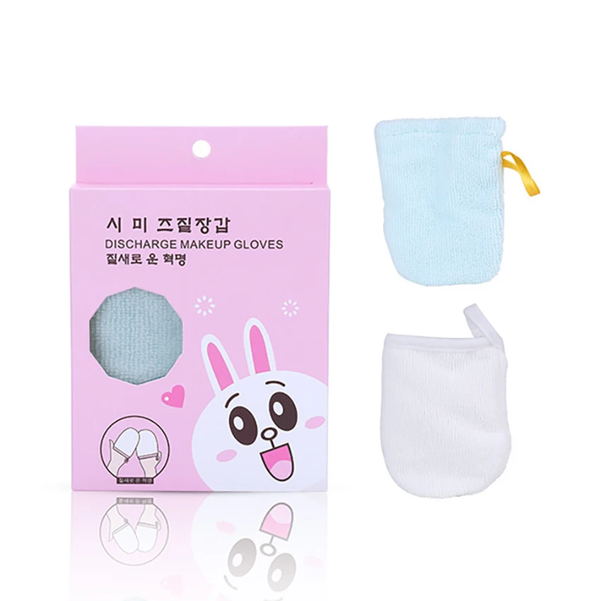 1pc luvas removedor de maquiagem de microfibra macio viagem luvas de limpeza facial toalha, banho de chuveiro luva de limpeza limpador de cuidados com a pele ferramenta